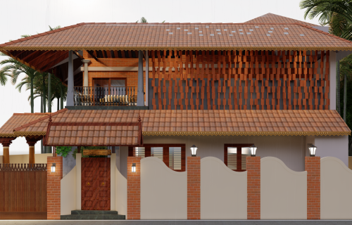 Udumalaipet Residence Elevation 2 Udumalaipet Residence Elevation 2